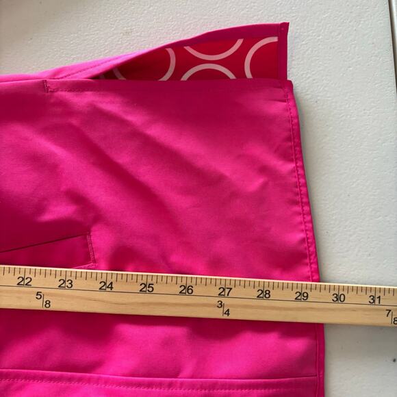 Dennis by Dennis Basso Women's Medium Pink Full Zip Detachable Hood Rain Jacket - Picture 7 of 11